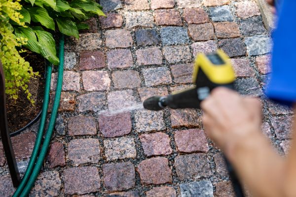 Paver Sidewalk Cleaning in Goshen