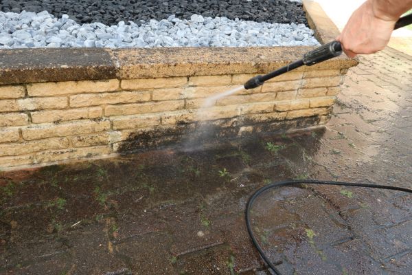 Retaining Wall Power Washing in Goshen